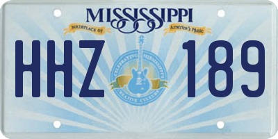 MS license plate HHZ189