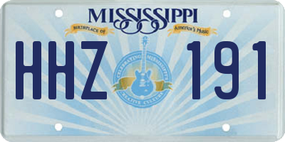 MS license plate HHZ191