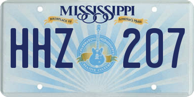 MS license plate HHZ207