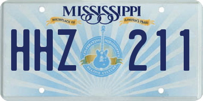 MS license plate HHZ211