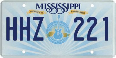 MS license plate HHZ221