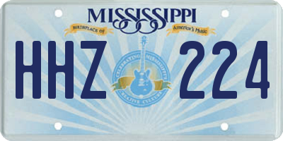 MS license plate HHZ224