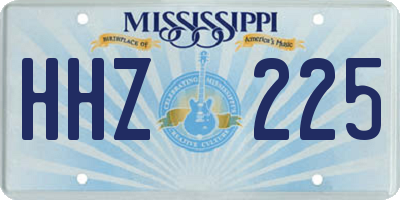 MS license plate HHZ225