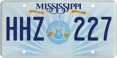 MS license plate HHZ227