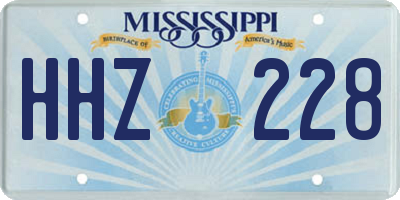 MS license plate HHZ228