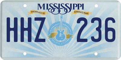 MS license plate HHZ236