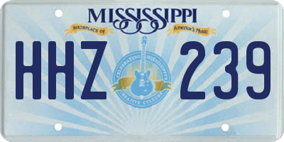 MS license plate HHZ239