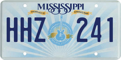 MS license plate HHZ241