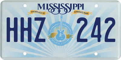 MS license plate HHZ242