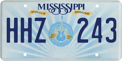 MS license plate HHZ243