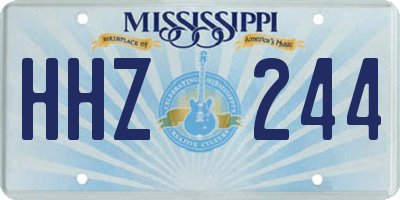 MS license plate HHZ244