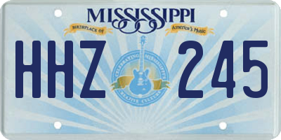 MS license plate HHZ245