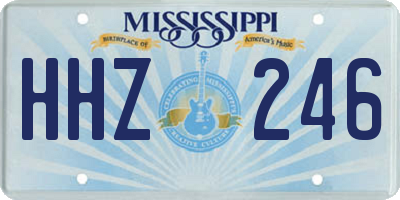 MS license plate HHZ246