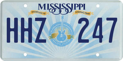 MS license plate HHZ247