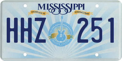 MS license plate HHZ251