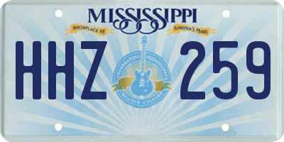 MS license plate HHZ259