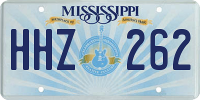 MS license plate HHZ262