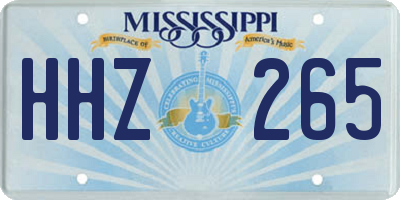 MS license plate HHZ265