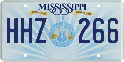 MS license plate HHZ266