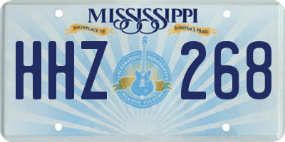 MS license plate HHZ268