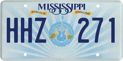 MS license plate HHZ271