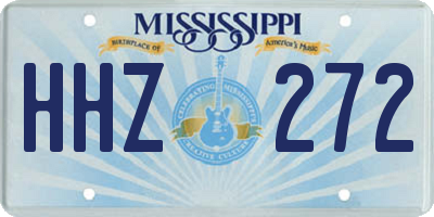 MS license plate HHZ272