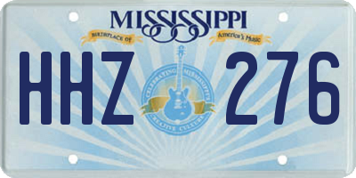 MS license plate HHZ276