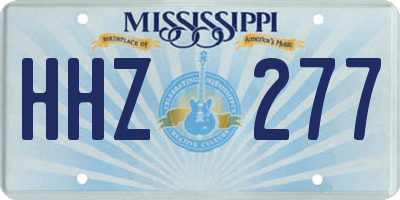 MS license plate HHZ277