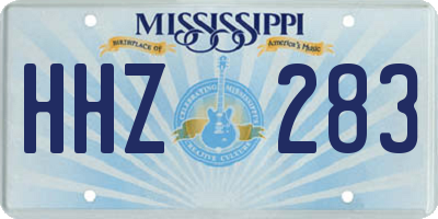 MS license plate HHZ283