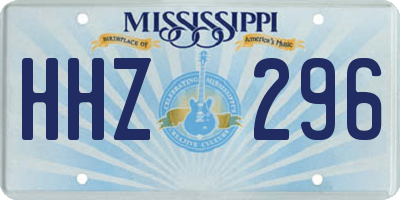 MS license plate HHZ296