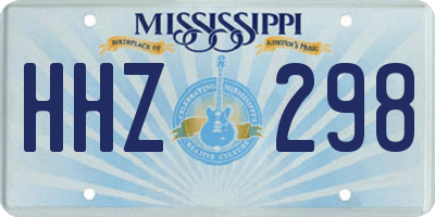 MS license plate HHZ298