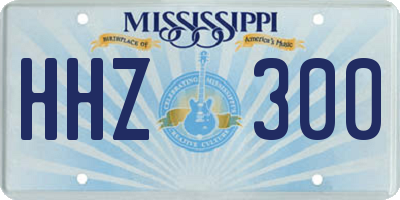 MS license plate HHZ300