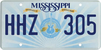 MS license plate HHZ305