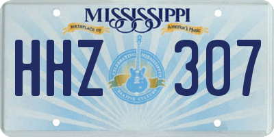 MS license plate HHZ307