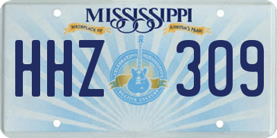 MS license plate HHZ309