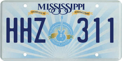 MS license plate HHZ311
