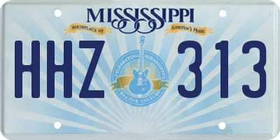 MS license plate HHZ313