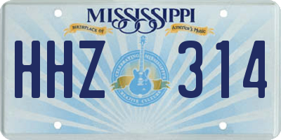 MS license plate HHZ314