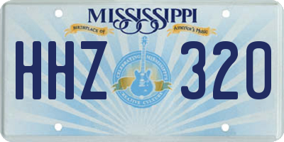 MS license plate HHZ320