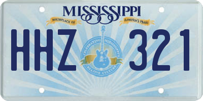 MS license plate HHZ321