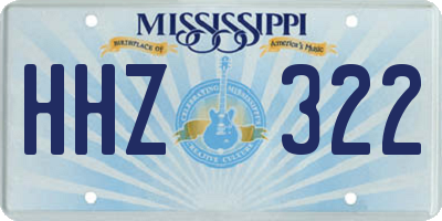 MS license plate HHZ322