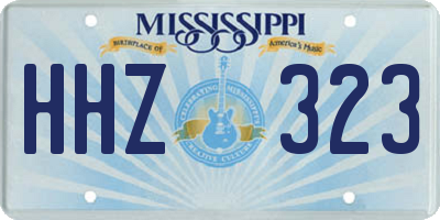 MS license plate HHZ323