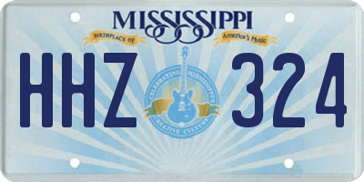 MS license plate HHZ324