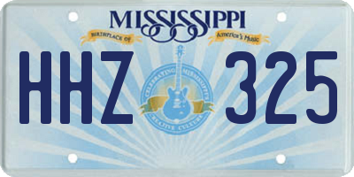 MS license plate HHZ325