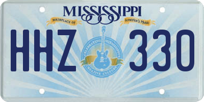 MS license plate HHZ330