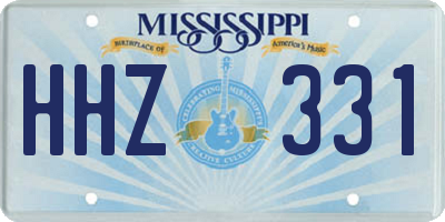 MS license plate HHZ331