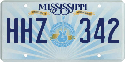 MS license plate HHZ342