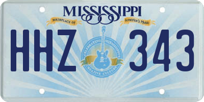 MS license plate HHZ343