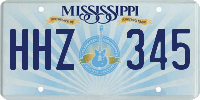 MS license plate HHZ345