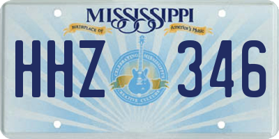 MS license plate HHZ346